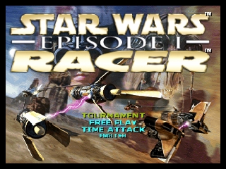 Star Wars Episode I: Racer title screen for Nintendo 64